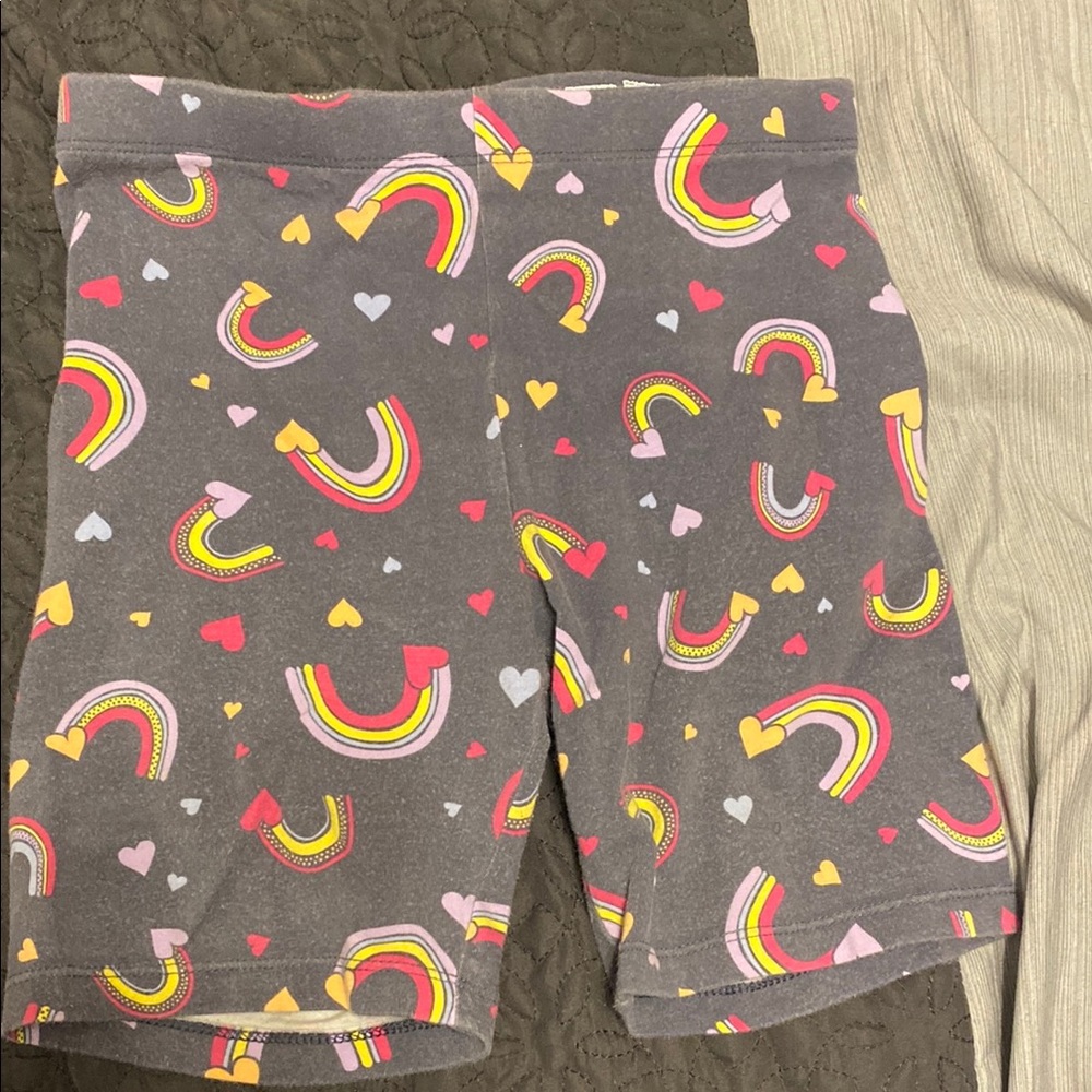 Wonder Nation Gray and Red Rainbow Pattern Shorts